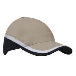 Picture of Brushed Heavy Cotton Cap with Tri-Coloured Peak