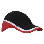 Picture of Brushed Heavy Cotton Cap with Tri-Coloured Peak