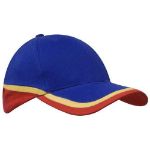 Picture of Brushed Heavy Cotton Cap with Tri-Coloured Peak