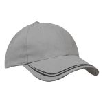 Picture of Brushed Heavy Sports Twill Cap with Double Stripe on Peak