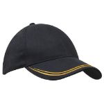 Picture of Brushed Heavy Sports Twill Cap with Double Stripe on Peak