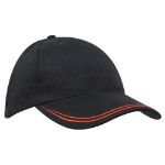 Picture of Brushed Heavy Sports Twill Cap with Double Stripe on Peak