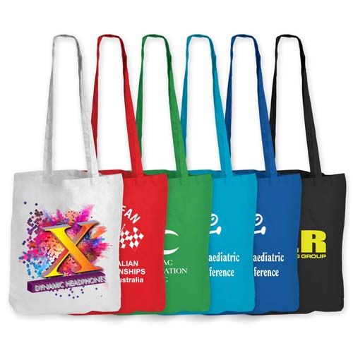 Picture of Coloured Cotton Tote Bag with Long Handles