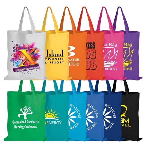 Picture of Coloured Cotton Tote Bag with Short Handles