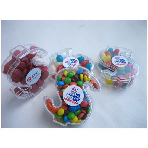 Picture of BFDA003 - Acrylic Dollar filled with Mini M&Ms 40g