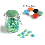 Picture of BFCFJ019 - Corporate Coloured Humbugs in Clip Lock Jar 80g