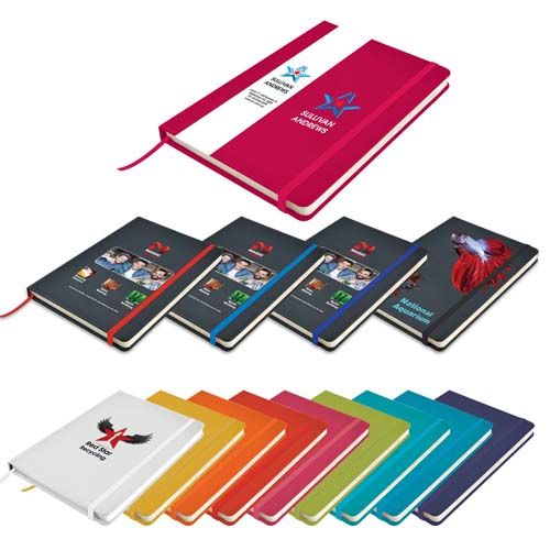 Picture of Venture A5 PU Notebook with Elastic Closure