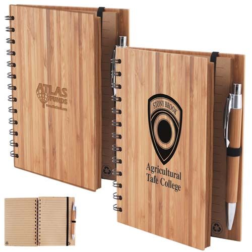 Picture of Bamboo Cover Notebook with Pen