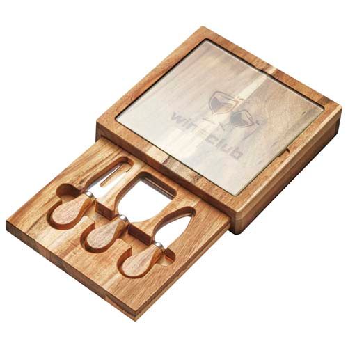 Picture of Braemar Glass Cheese Board & Knife Set