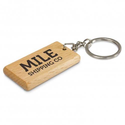 Picture of Artisan Beechwood Key Ring Rectangle