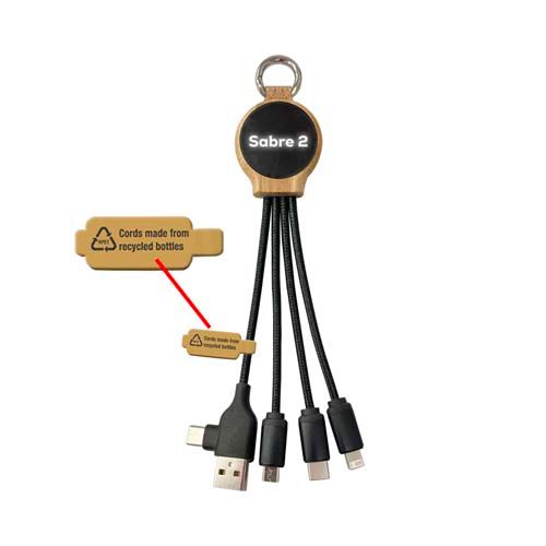 Picture of Sabre LED Charge Cable made from Recycled PET