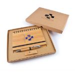 Picture of Eco Bamboo Notebook, Pen, USB Gift Set 