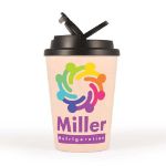 Picture of Wheat Fibre Eco Cup with Handle Lid