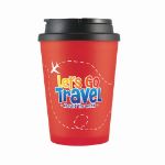 Picture of Aroma Double Wall Coffee Cup / Handle Lid 350ml